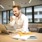 man sitting at laptop, financial advisor, self-employed retirement plans