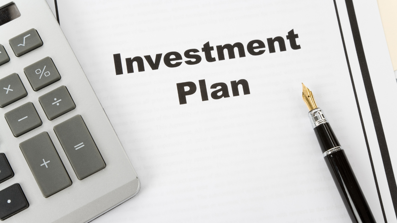 a paper with the typed word Investment Plan
