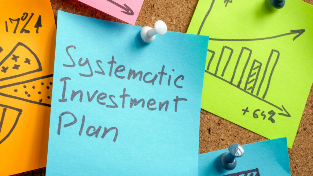 a sticky pad with systematic investment plan word